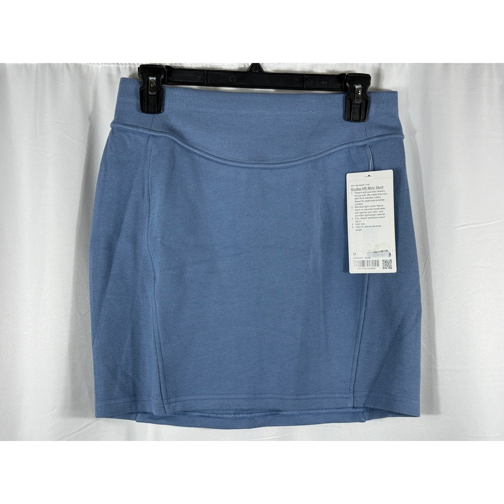 Lululemon Scuba High-Rise Mini Skirt Oasis Blue LW8ALSS Size M NWT